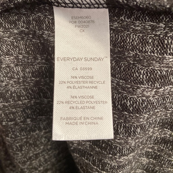 🔥🔥NWT Everyday Sunday Black Leisure Crew Neck - Picture 6 of 7